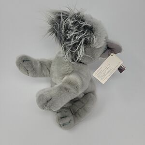 Russ The Schnauzer Gray Bean Plush Stuffed Puppy Dog 10" Black Collar w/ Tag